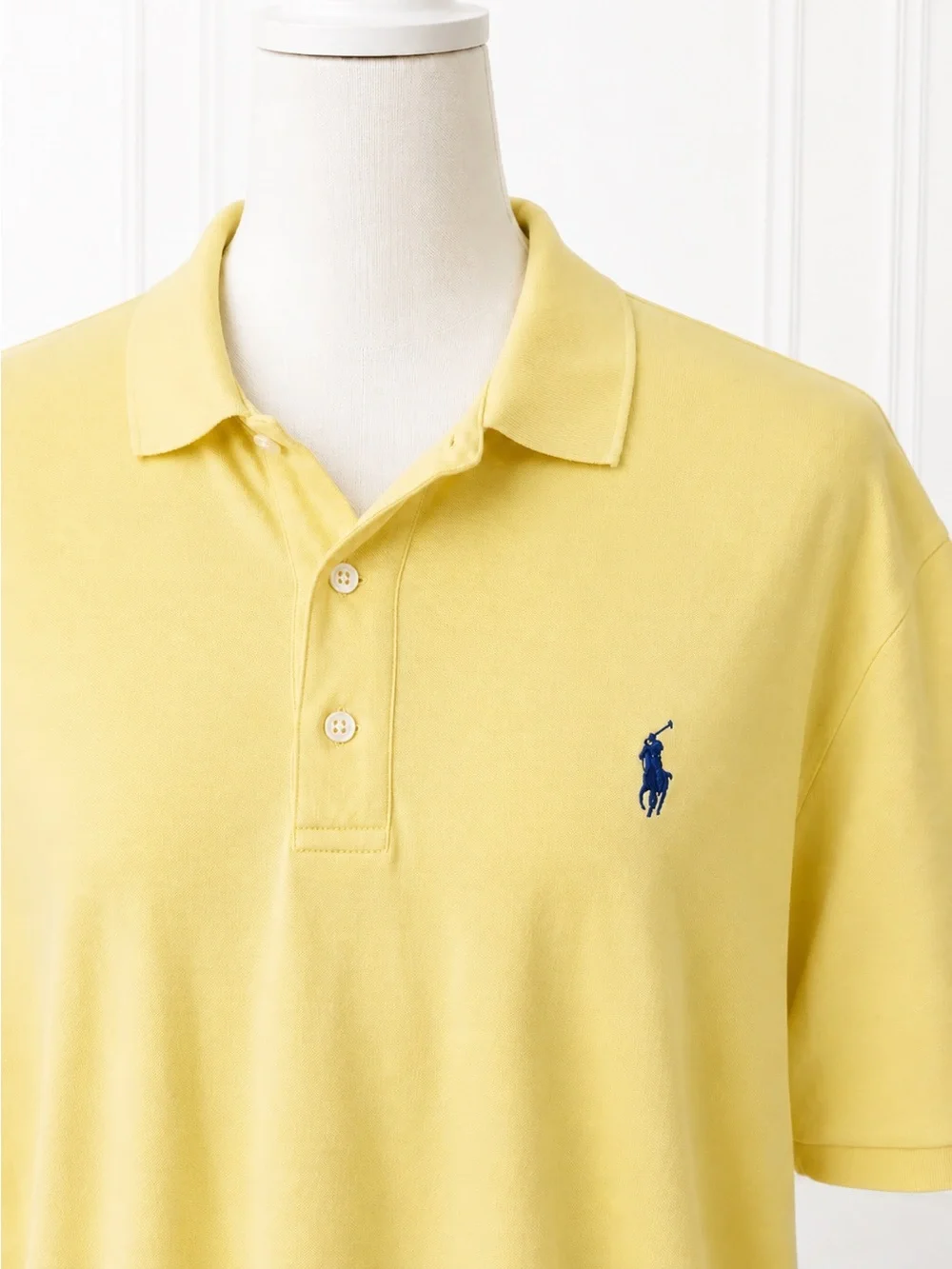 Ralph Lauren Classic Fit Men’s XL Yellow Polo Tee 100% Cotton Soft Preppy Golf